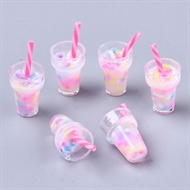20 farvede vedhæng med bubbletea